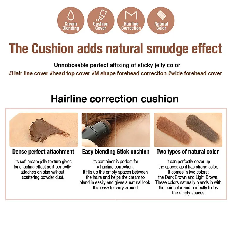 Instant Hairline Powder, Fast Covering Hair Root Concealer, Eyebrow and Beard Lines, and Long-lasting Wind and Sweat Resistant