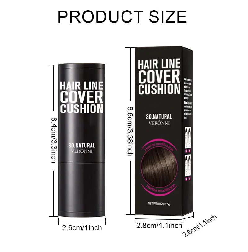 Instant Hairline Powder, Fast Covering Hair Root Concealer, Eyebrow and Beard Lines, and Long-lasting Wind and Sweat Resistant