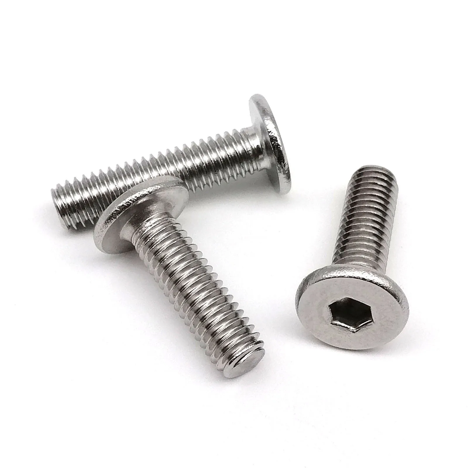 CM M3 M4 M5 M6 Hex Hexagon Socket Ultra Thin Flat Wafer Allen Head Bolt Screw 304 A2-70 Stainless Steel