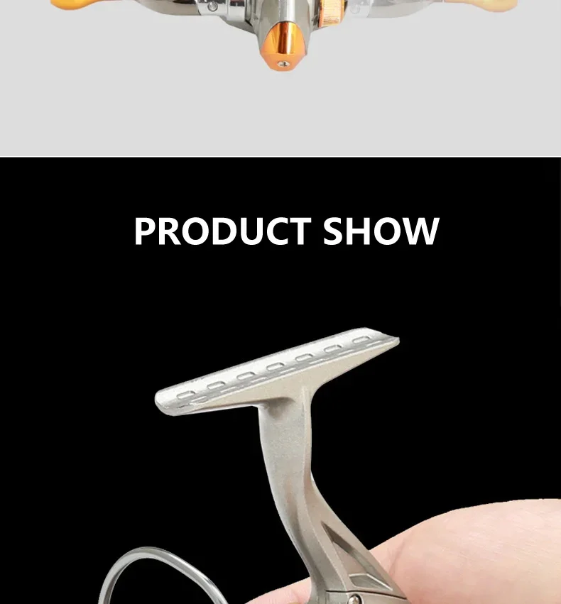 Mini DC150 Series Super Powerful 12+1BB Spinning Fishing Reel 5.2:1 Gear Ratio Metal Mini Durable Fishing Coil Baitcasting Reel