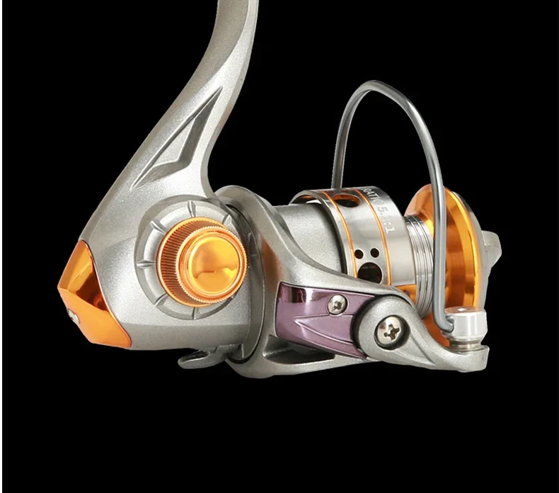 Mini DC150 Series Super Powerful 12+1BB Spinning Fishing Reel 5.2:1 Gear Ratio Metal Mini Durable Fishing Coil Baitcasting Reel
