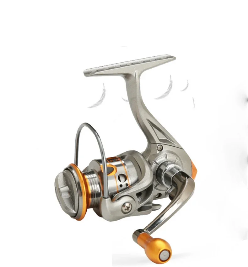 Mini DC150 Series Super Powerful 12+1BB Spinning Fishing Reel 5.2:1 Gear Ratio Metal Mini Durable Fishing Coil Baitcasting Reel