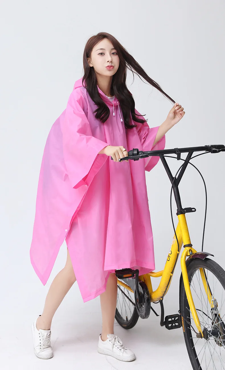 Transparent Windproof Bicycle Motorcycle Raincoat Woman Rain Poncho Impermeable EVA Hiking Raincoats For Man