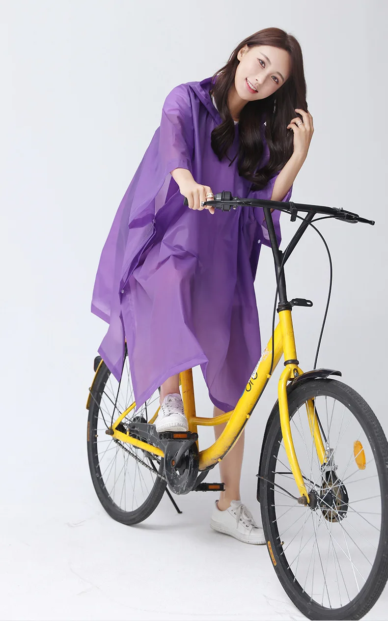 Transparent Windproof Bicycle Motorcycle Raincoat Woman Rain Poncho Impermeable EVA Hiking Raincoats For Man