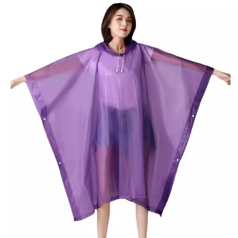 Transparent Windproof Bicycle Motorcycle Raincoat Woman Rain Poncho Impermeable EVA Hiking Raincoats For Man