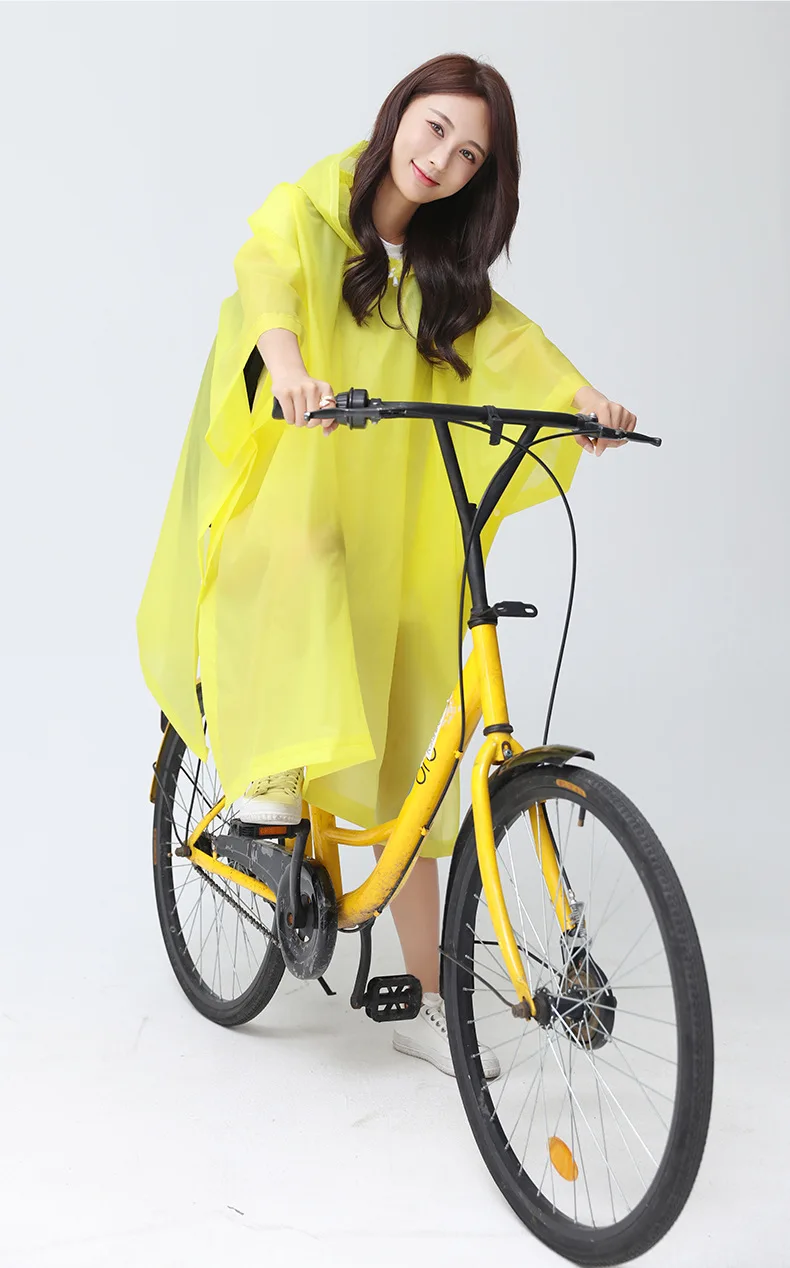 Transparent Windproof Bicycle Motorcycle Raincoat Woman Rain Poncho Impermeable EVA Hiking Raincoats For Man