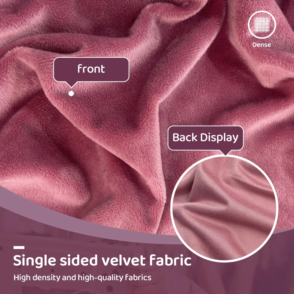1.5mm Minky Plush Fabric 50x45cm 100% Polyester Soft And Cozy Suitable For Plush Fabric Dolls And Pillows