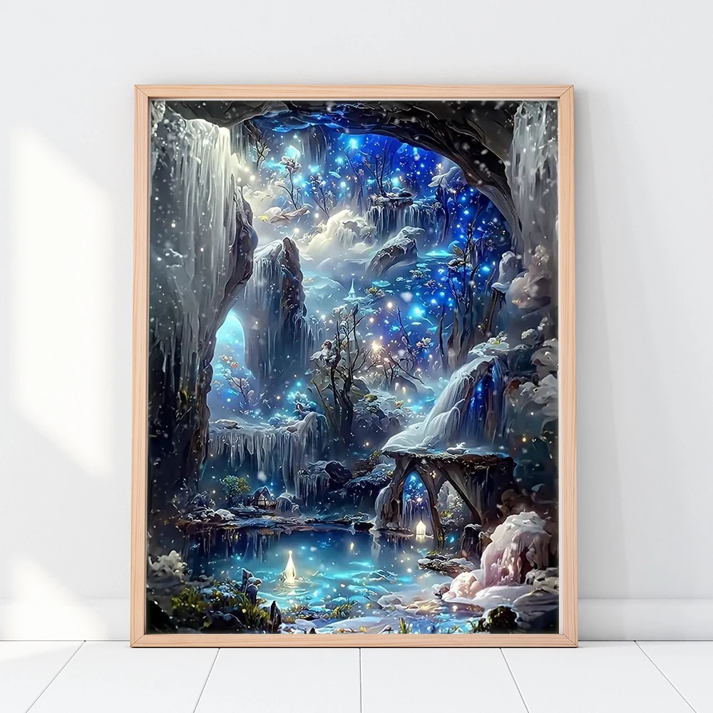 5D Diamond Painting Landscape Full Round Drill Mosaic Fantasy Paintings For Interior 30x40cm