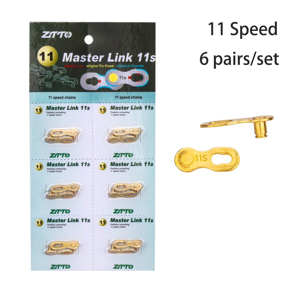 ZTTO 6 Pairs Bicycle Chain Master Link 6/7/8/9/10/11/12 Speed MTB Road Bike Chain Quick Link Connector Lock Quick Release Buckle