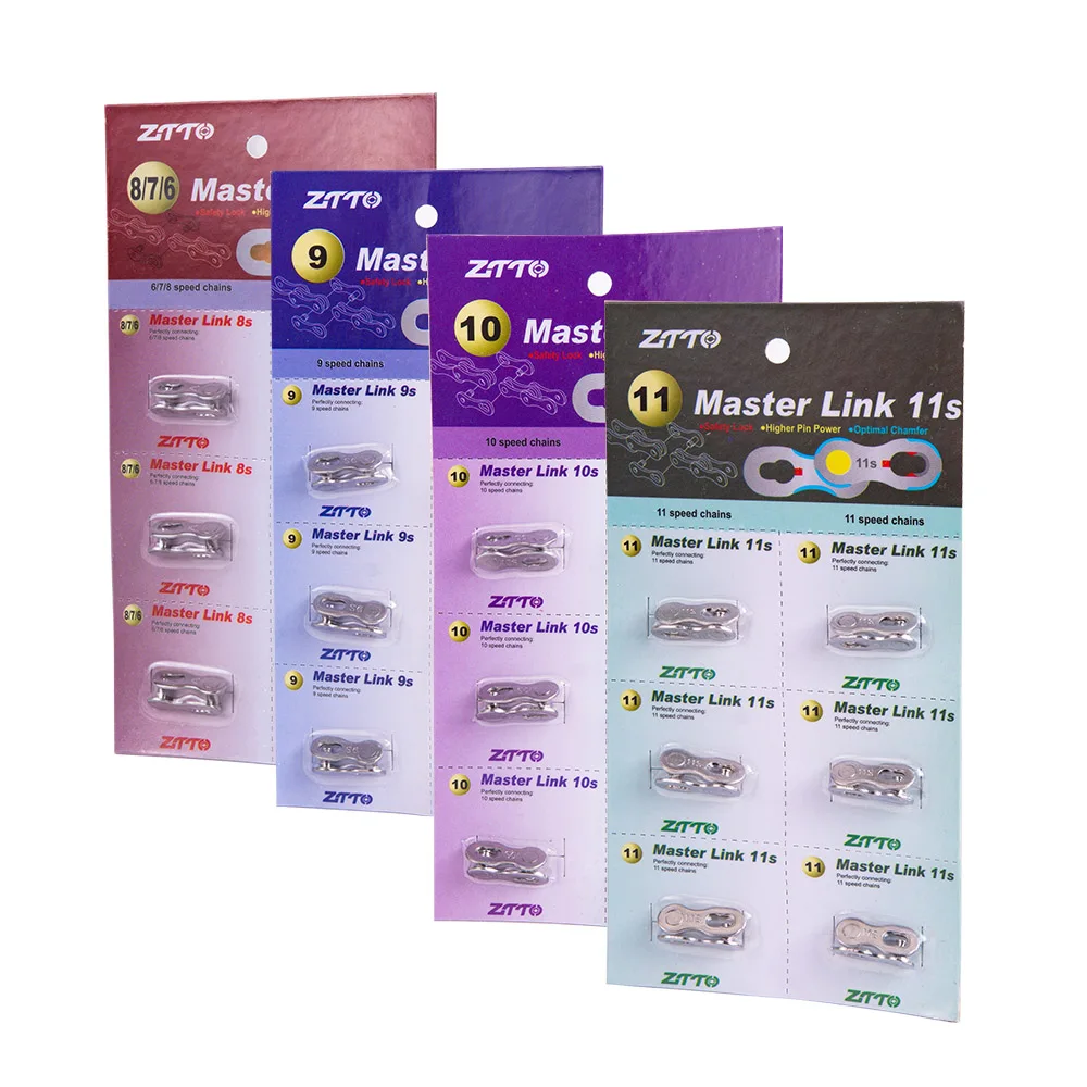 ZTTO 6 Pairs Bicycle Chain Master Link 6/7/8/9/10/11/12 Speed MTB Road Bike Chain Quick Link Connector Lock Quick Release Buckle