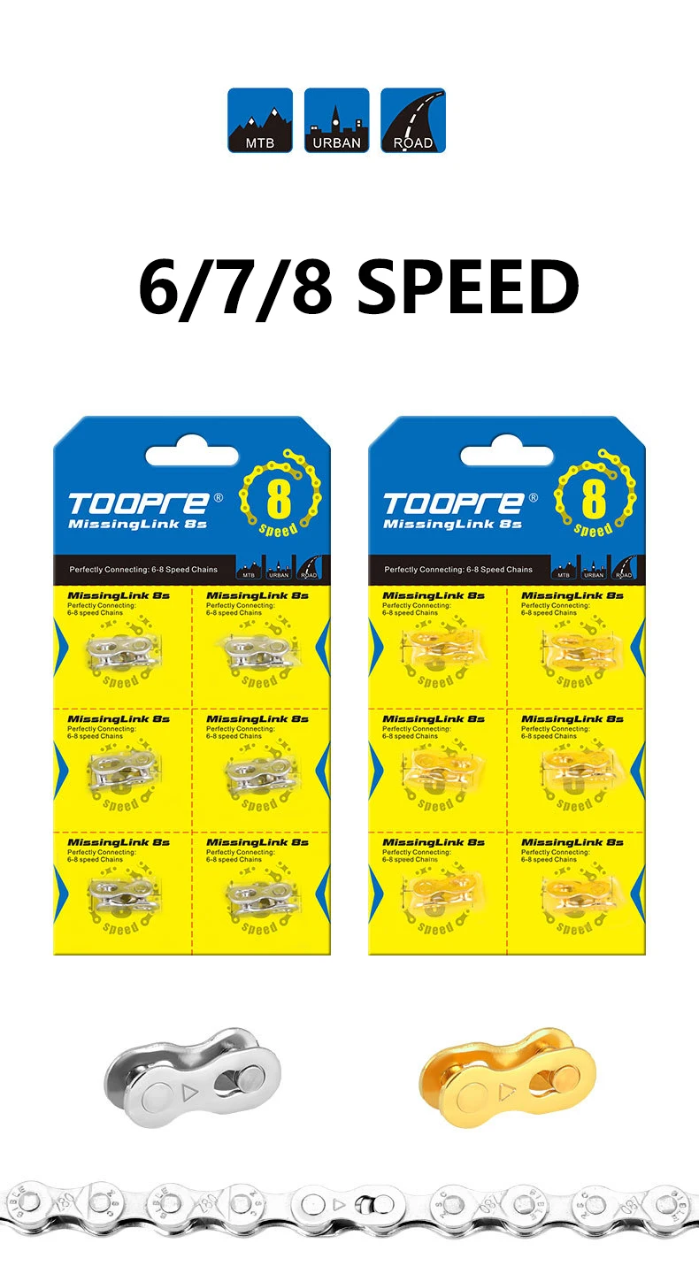 6 Pairs Bike Chain Missing Link 6/7/8/9/10/11/12 Speed MTB Road Bicycle Chain Quick Link Connector Lock Quick Release Buckle