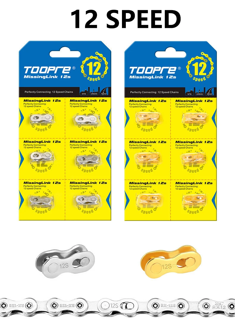 6 Pairs Bike Chain Missing Link 6/7/8/9/10/11/12 Speed MTB Road Bicycle Chain Quick Link Connector Lock Quick Release Buckle