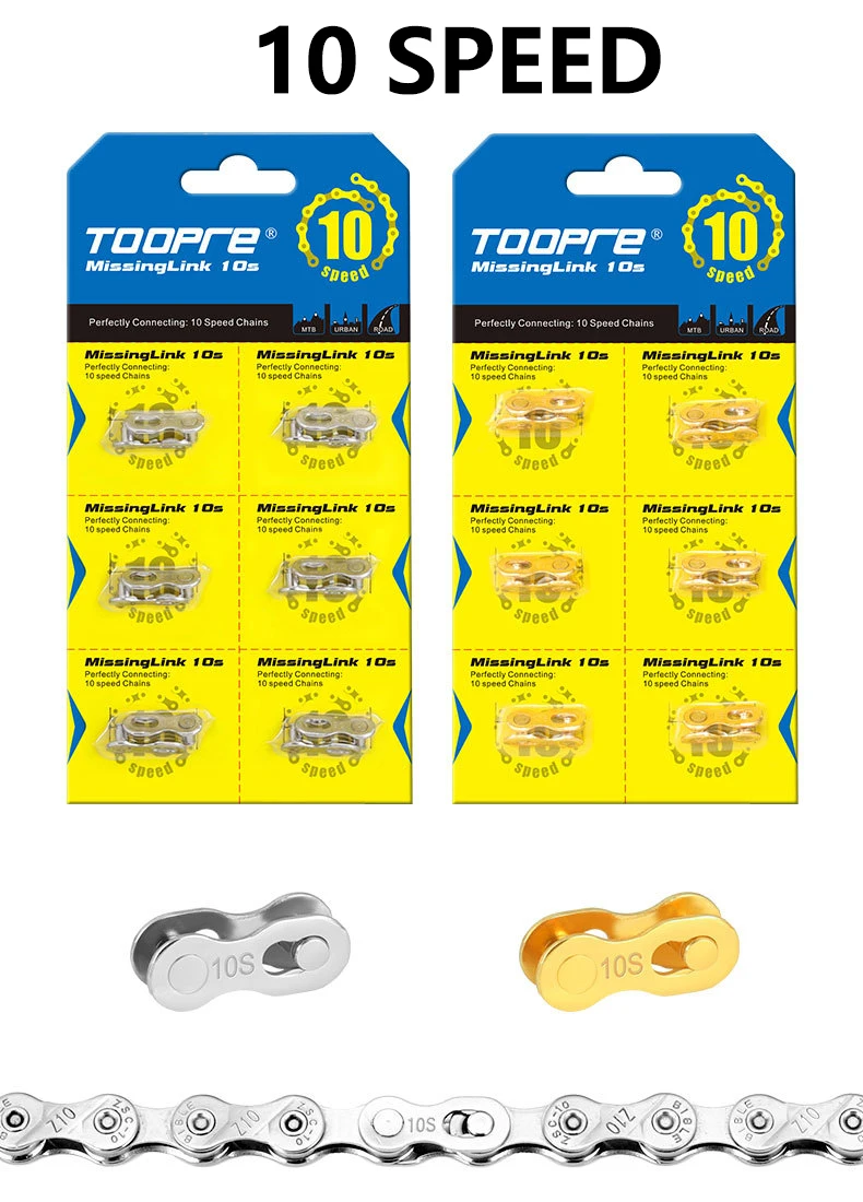 6 Pairs Bike Chain Missing Link 6/7/8/9/10/11/12 Speed MTB Road Bicycle Chain Quick Link Connector Lock Quick Release Buckle
