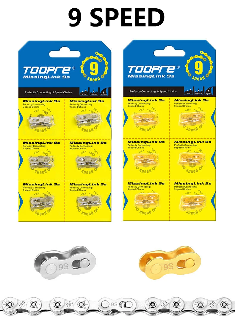 6 Pairs Bike Chain Missing Link 6/7/8/9/10/11/12 Speed MTB Road Bicycle Chain Quick Link Connector Lock Quick Release Buckle