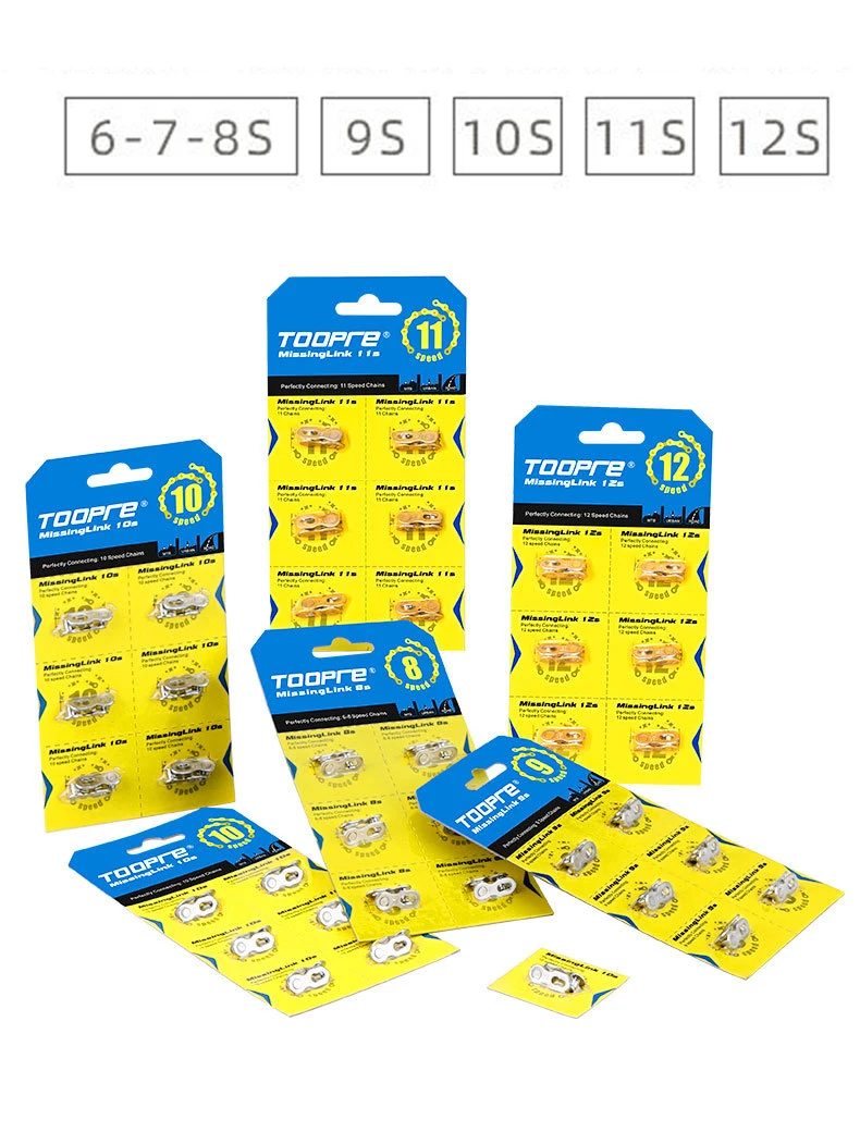 6 Pairs Bike Chain Missing Link 6/7/8/9/10/11/12 Speed MTB Road Bicycle Chain Quick Link Connector Lock Quick Release Buckle