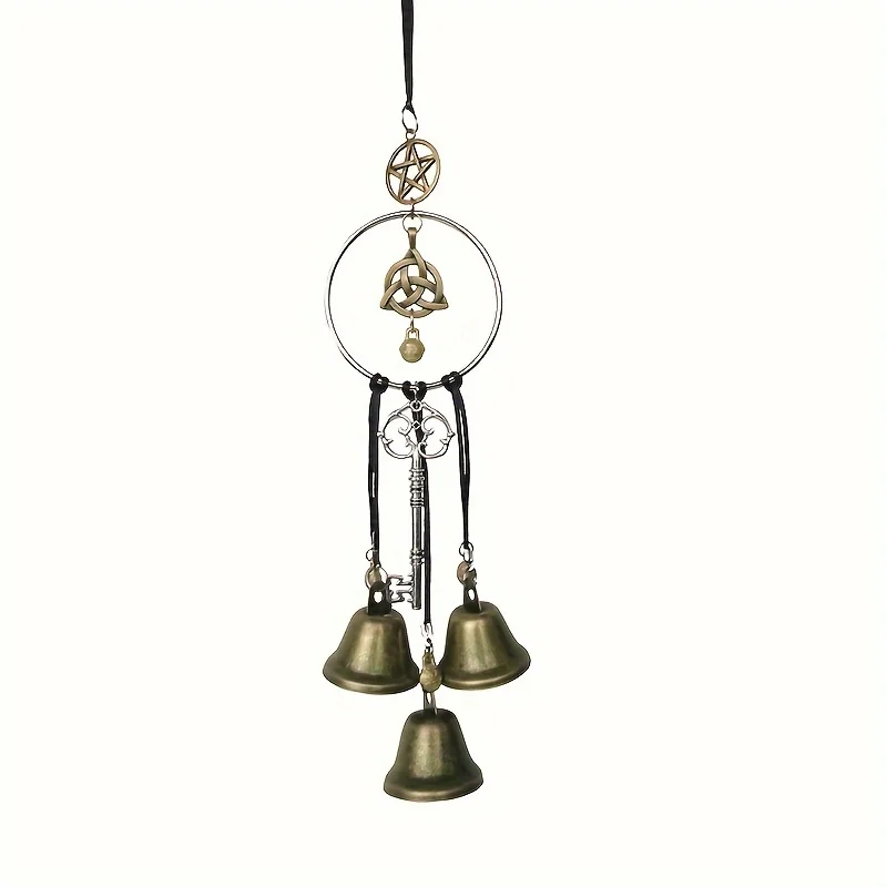 1pc Witch Bell Doorknob Hanging Decorative Wicker Wind Chime Home Decoration