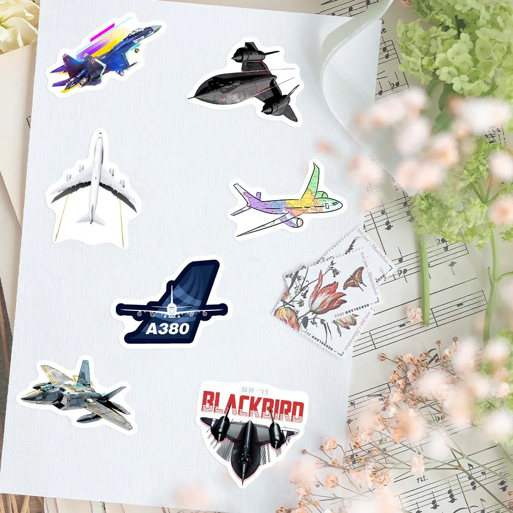 Airplane Collection Stickers Fighter Aircraft Airliner Cool DIY Gift Decal for Phone Laptop Bottles Scrapbook Waterproof Sticker