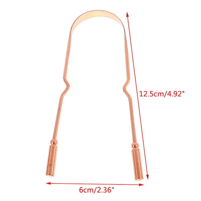1Pc Pure Copper Tongue Scraper Oral Cleaner Brush Fresh Cleaning Hygiene For Men And Women High Quality Tounge Scraper 3 Styles