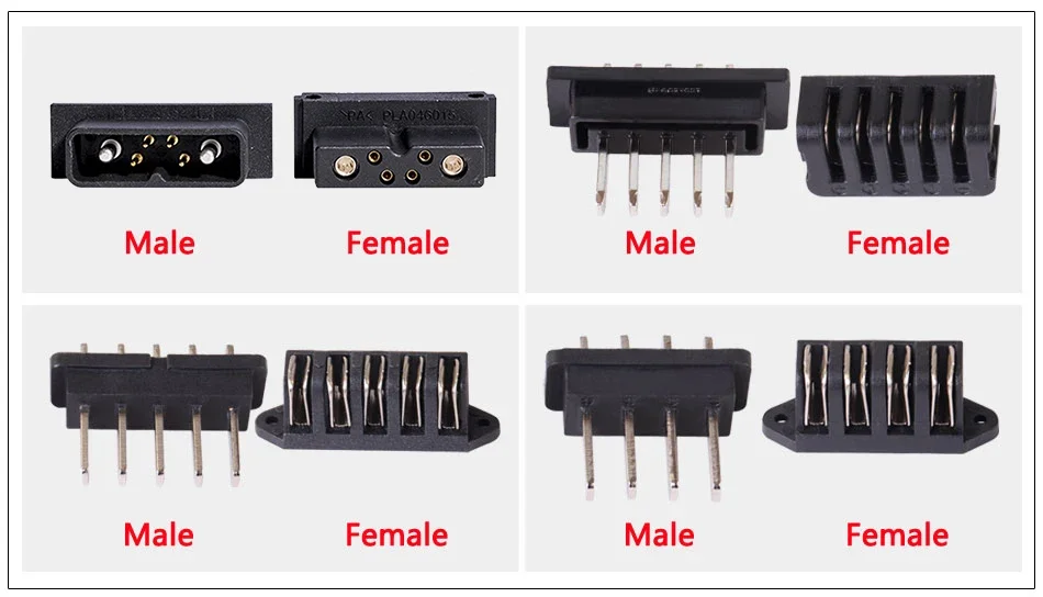 Hailong Power Discharge Connector 4pins / 5pins Male or Female / Ebike Parts Power Plug
