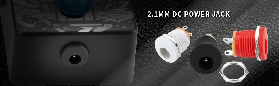 DaierTek 30PCS 2.1mm Barrel Jack 5.5x2.1mm Female DC Power Jack 2.1 X 5.5mm DC Jack Connector 6V 9V 12V DC Jack Panel Mount