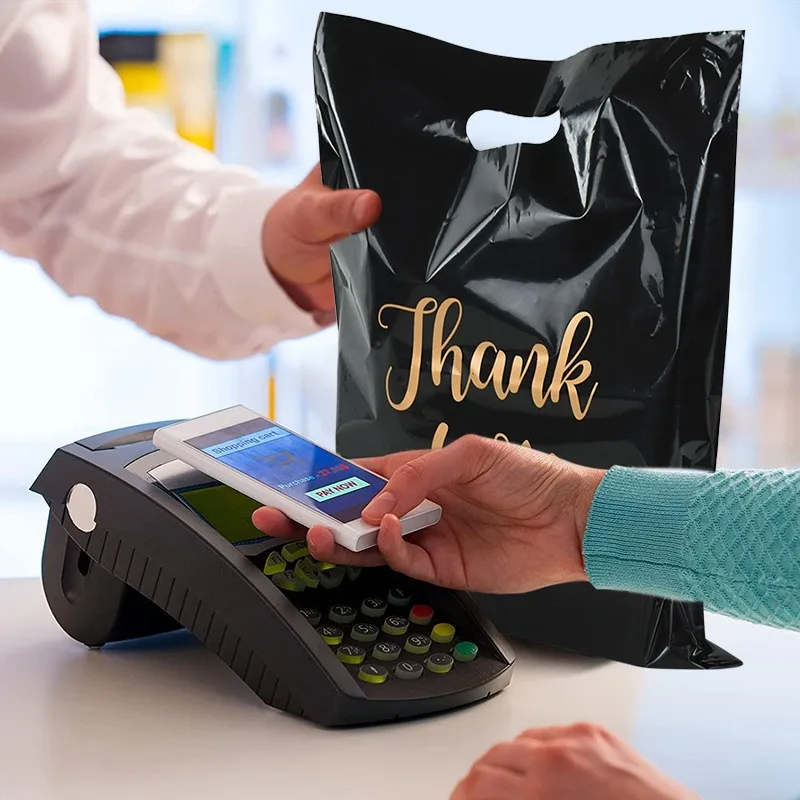 10/100PCS Thank You Handbag Product Shopping Bag Candy Gift Candy Packaging Thanksgiving Wedding Birthday Party Decoration