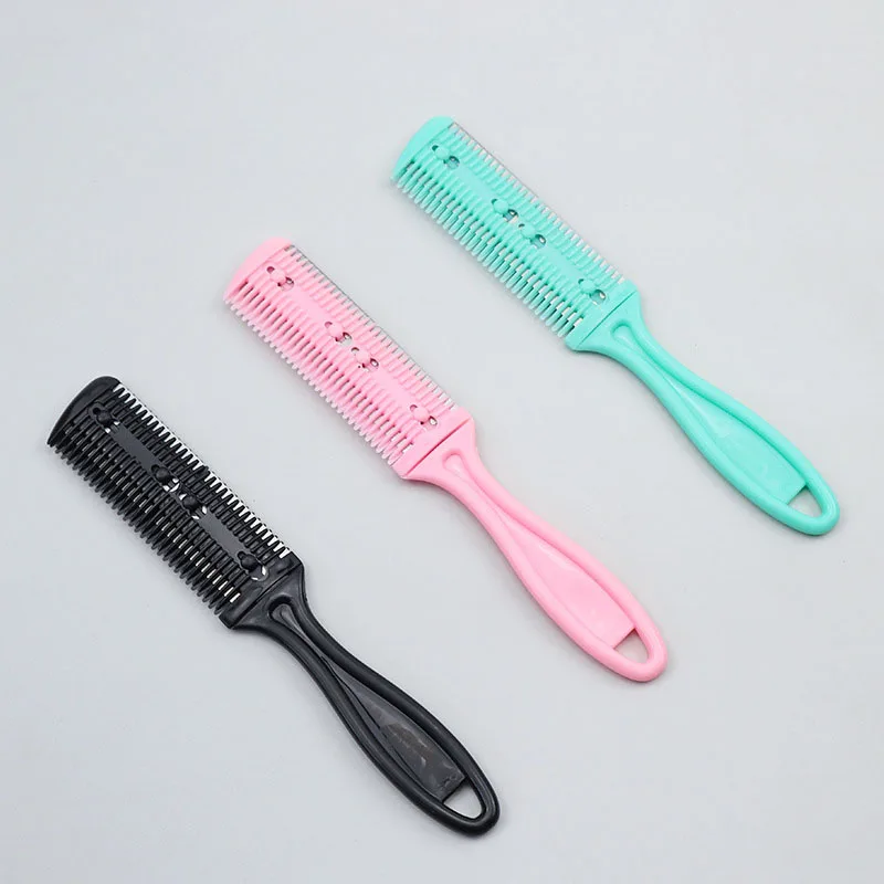 1pc Hair Cutting Comb Hair Brushes With Razor Blades Hair Trimmer Cutting Thinning Tool Barber Tool Hair Salon Barber Comb