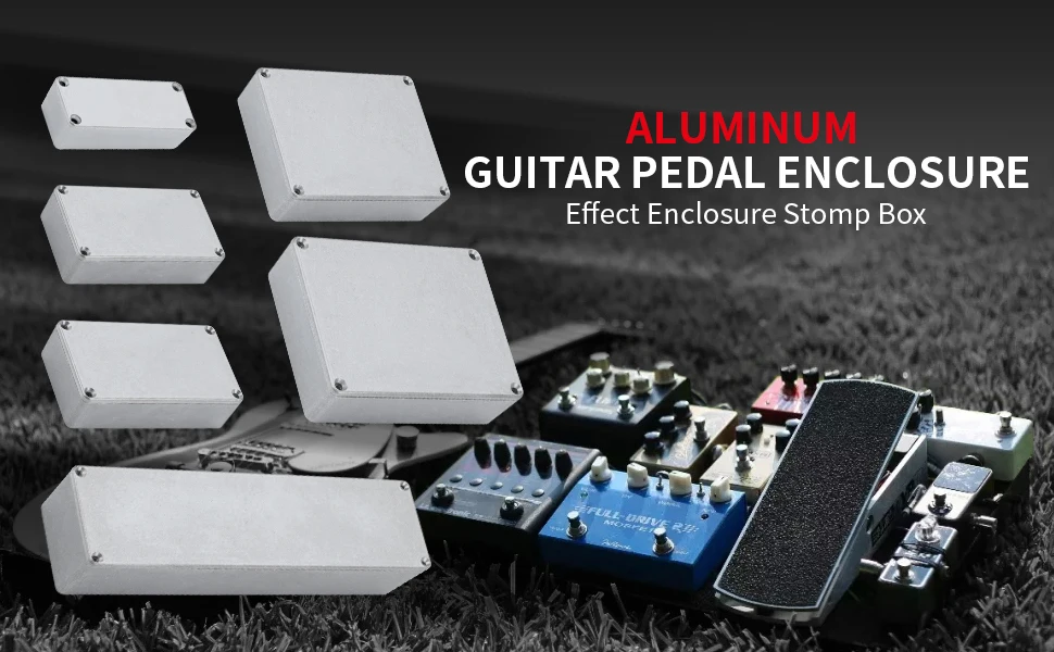 DaierTek 5PCS 1590B Guitar Pedal Enclosure Aluminum Diecast Stomp Box Case 112x61x32mm Toggle Switch Box