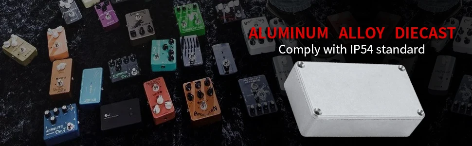 DaierTek 5PCS 1590B Guitar Pedal Enclosure Aluminum Diecast Stomp Box Case 112x61x32mm Toggle Switch Box