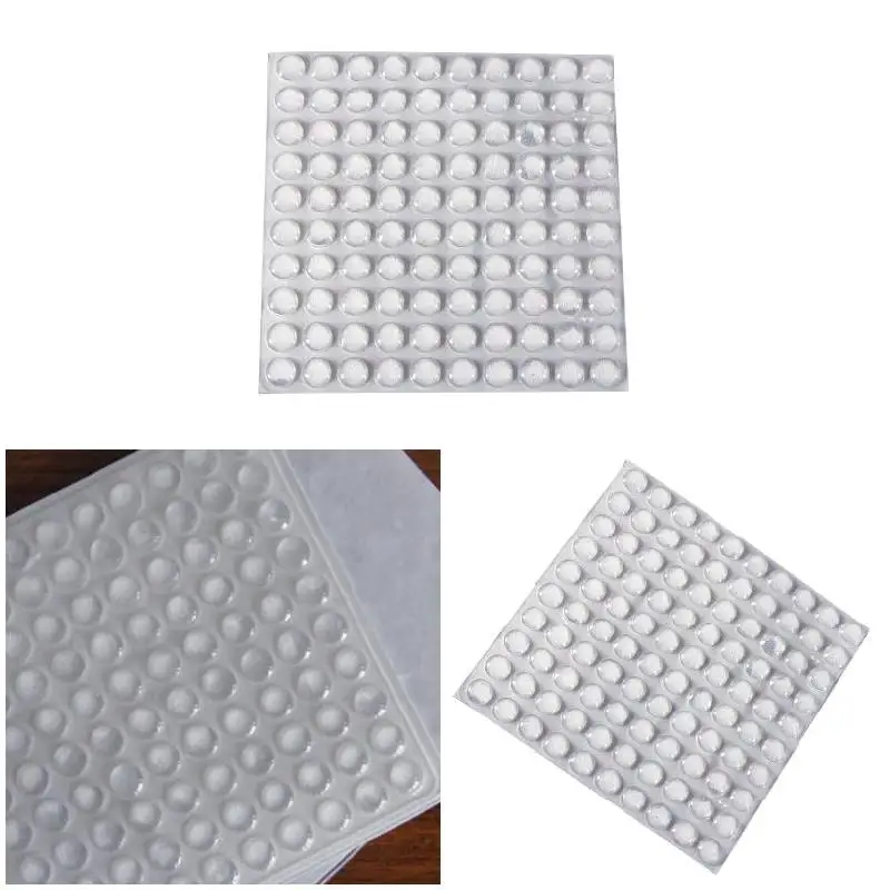 100pcs Transparent Self Adhesive Round Feet Bumpers Silicone Rubber Bumpers Soft Anti Slip Shock Absorber Feet Pads Damper