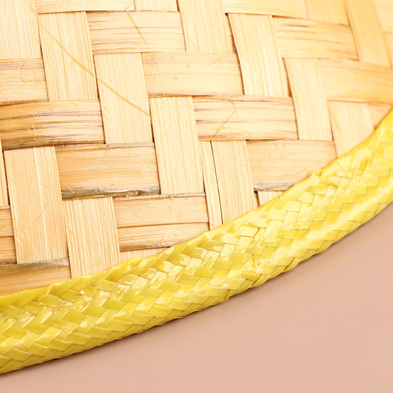 Chinese Retro Bamboo Rattan Fisherman Hat Handmade Weave Straw Bucket Hat Tourism Rain Dance Props Cone Fishing Sunshade Hat