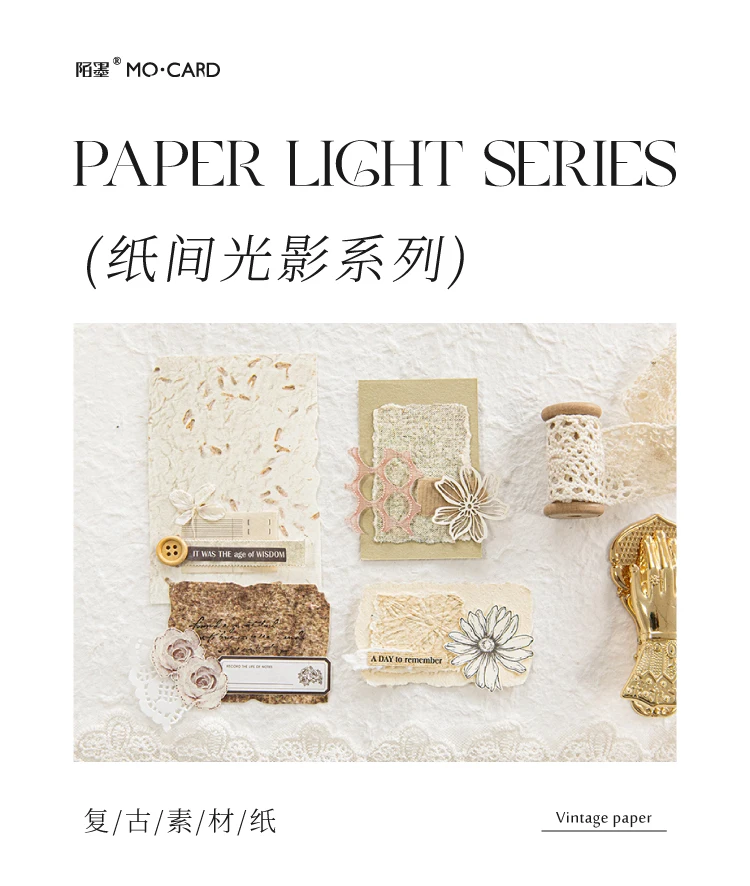 28pcs/pack Vintage Reliefs Texture Paper DIY Scrapbooking Collage Materials Decor Junk Journal Aesthetics stationery Paper