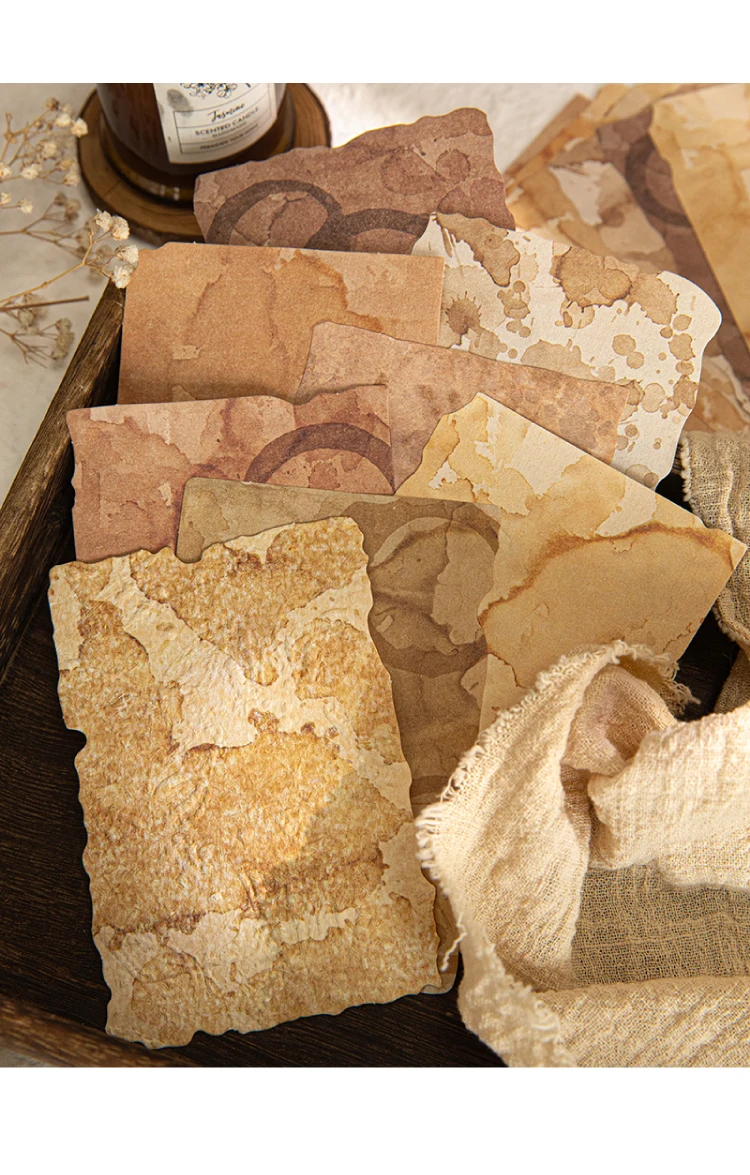 28pcs/pack Vintage Reliefs Texture Paper DIY Scrapbooking Collage Materials Decor Junk Journal Aesthetics stationery Paper