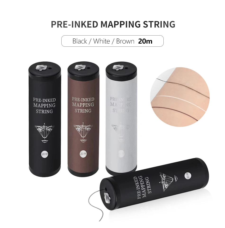 20M Elastic String Permanent Makeup Tattoo Supplies For Eyebrows Microblading Pre-Inked Mapping Tool Making Eyebrow String Line
