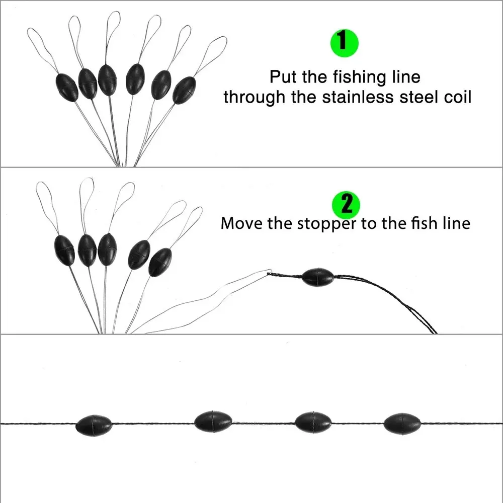 600Pcs 100 Group Set Rubber Space Beans Oval Stopper Fishing Bobber For Fly Fishing Accessories Spinner Bait Fish Tool