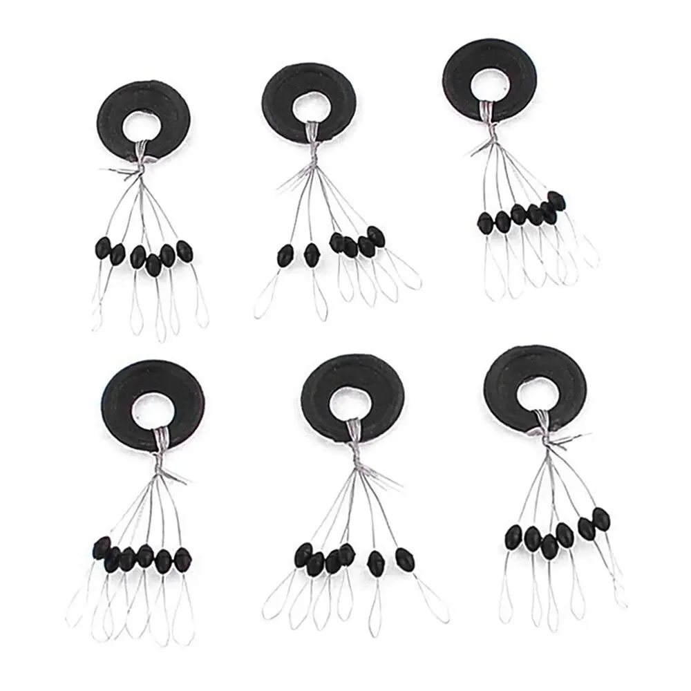 600Pcs 100 Group Set Rubber Space Beans Oval Stopper Fishing Bobber For Fly Fishing Accessories Spinner Bait Fish Tool