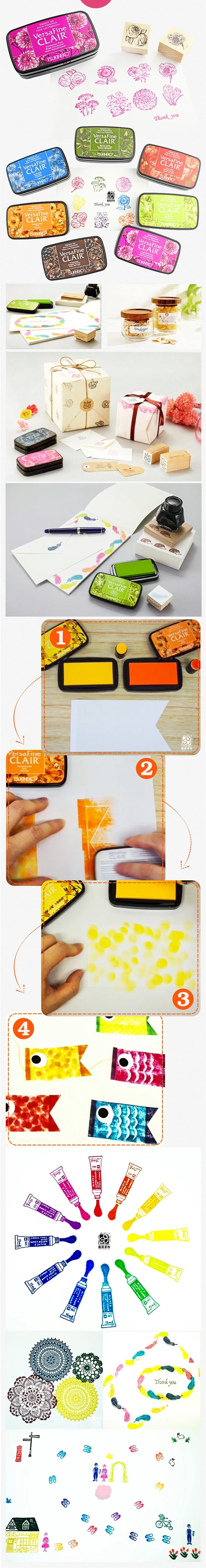 Quick Dry Detail Ink Pad DIY Making Greeting Cards Smearing Stamps Tsukineko VersaFine CLAIR