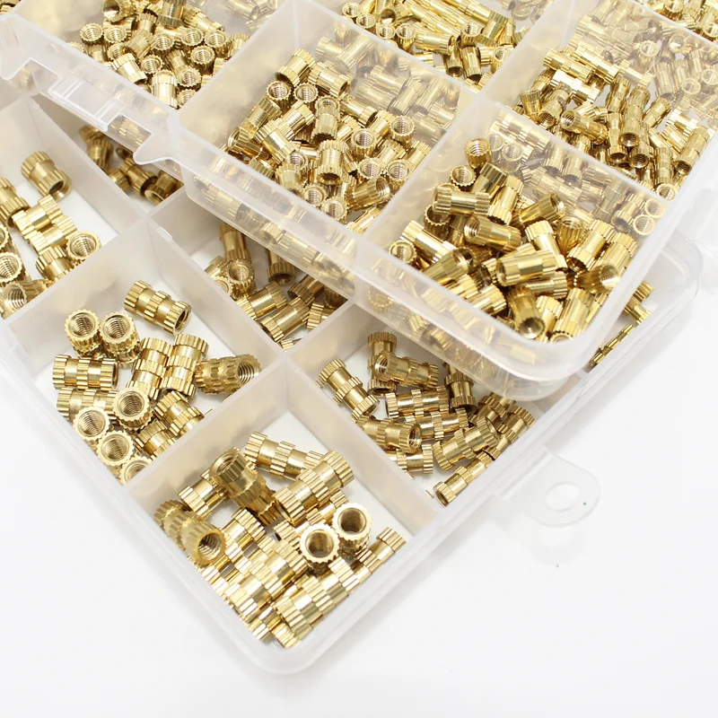 Brass Nut Insert 3D Printer Plastic M2 M3 M4 M5 M6 M8 Threaded Heat Set Insert Soldering Iron Tip Brass Nut Embed Insertion Tool