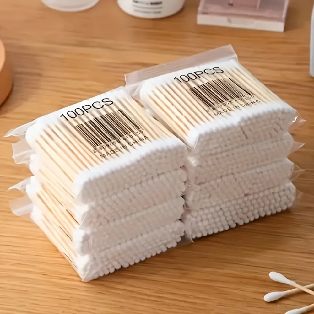 900/100/300pcs Disposable Wooden Micro Bud Swabs Lint Free Eyelash Extension Glue Removing Tools Makeup Mini Brush