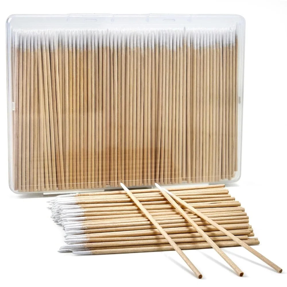 900/100/300pcs Disposable Wooden Micro Bud Swabs Lint Free Eyelash Extension Glue Removing Tools Makeup Mini Brush