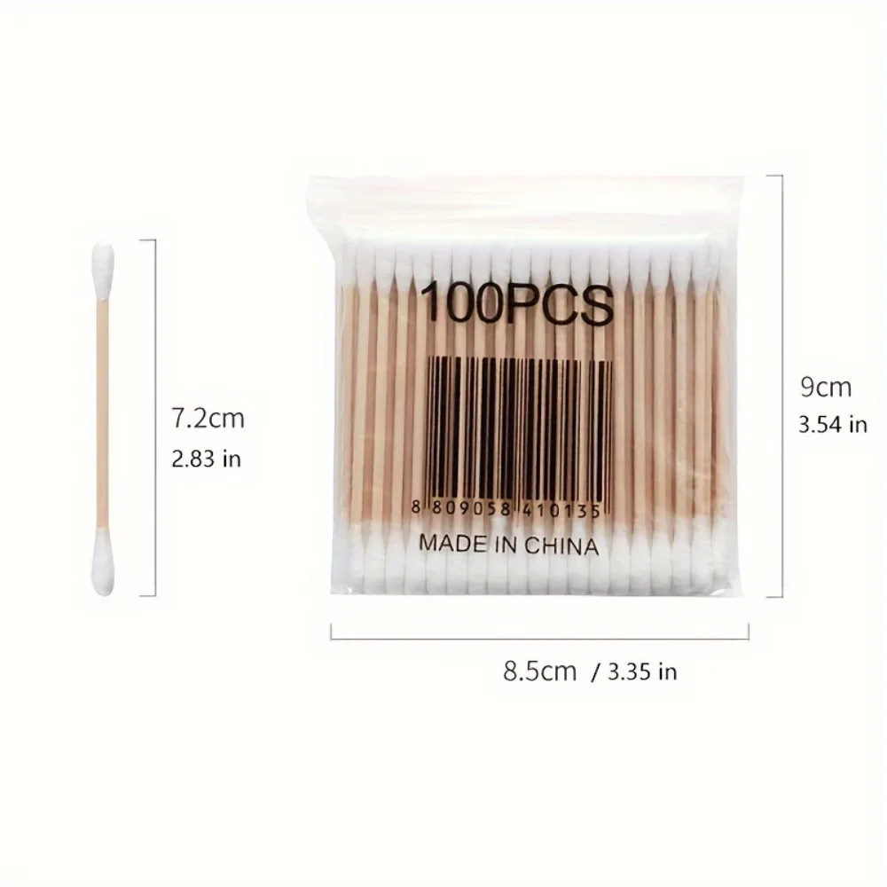 900/100/300pcs Disposable Wooden Micro Bud Swabs Lint Free Eyelash Extension Glue Removing Tools Makeup Mini Brush