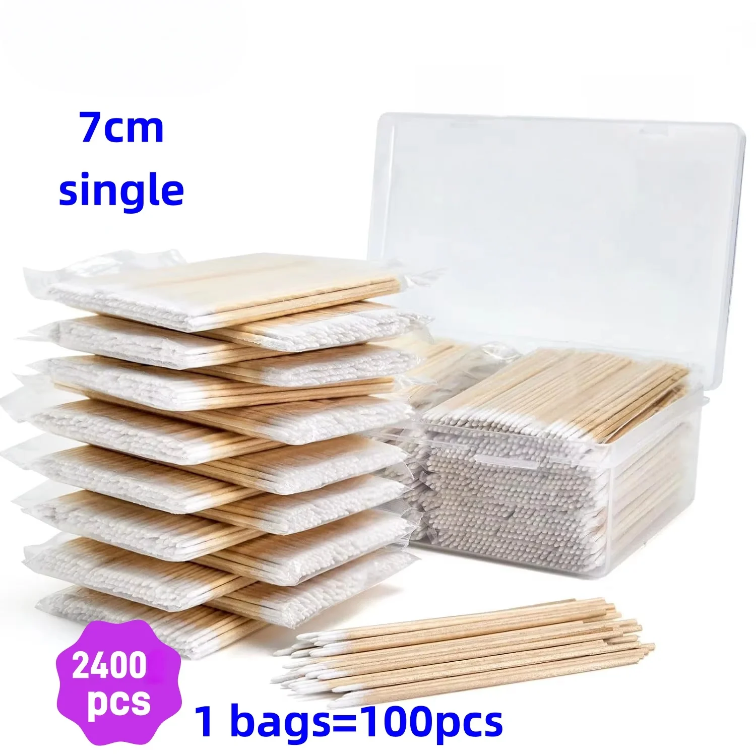 900/100/300pcs Disposable Wooden Micro Bud Swabs Lint Free Eyelash Extension Glue Removing Tools Makeup Mini Brush