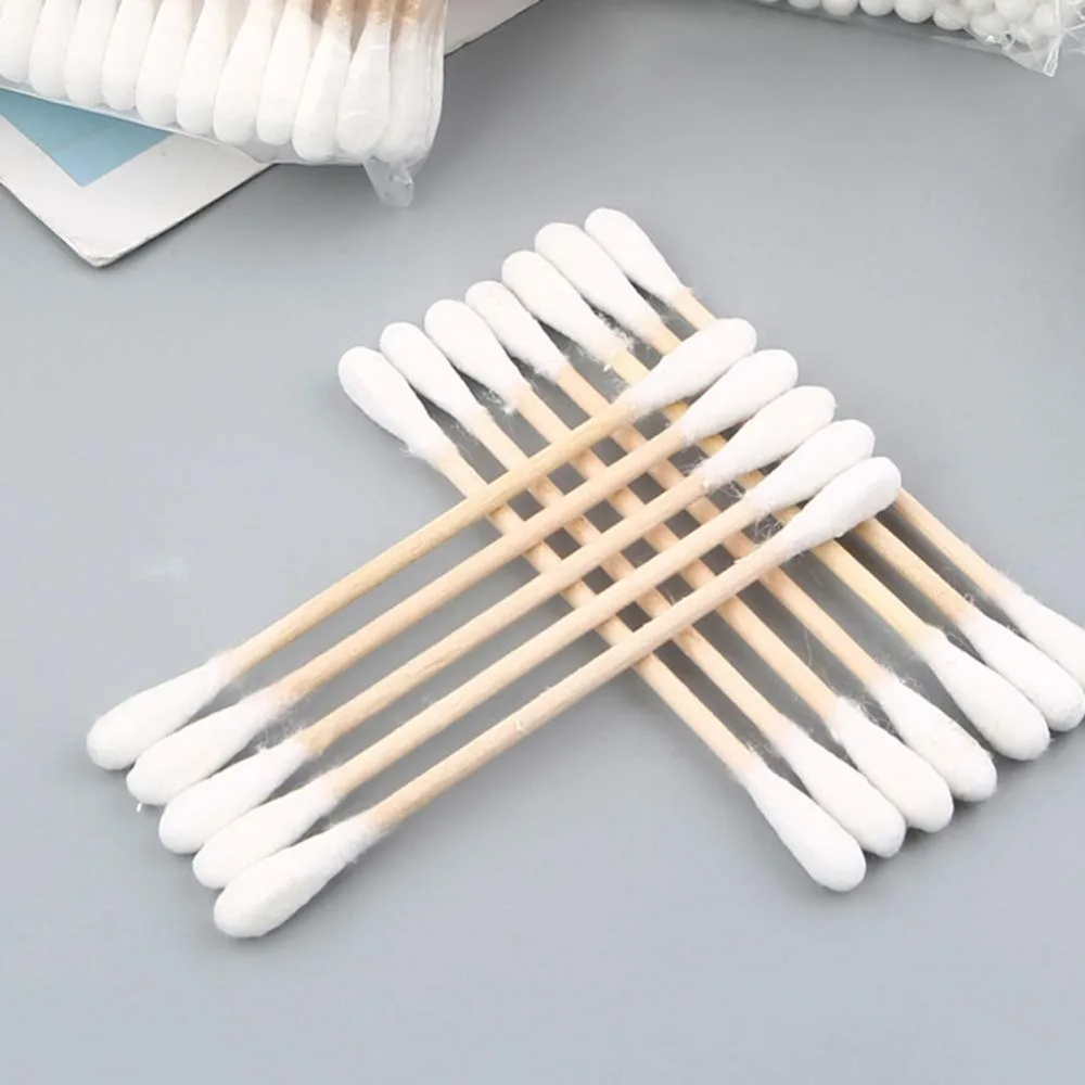 900/100/300pcs Disposable Wooden Micro Bud Swabs Lint Free Eyelash Extension Glue Removing Tools Makeup Mini Brush