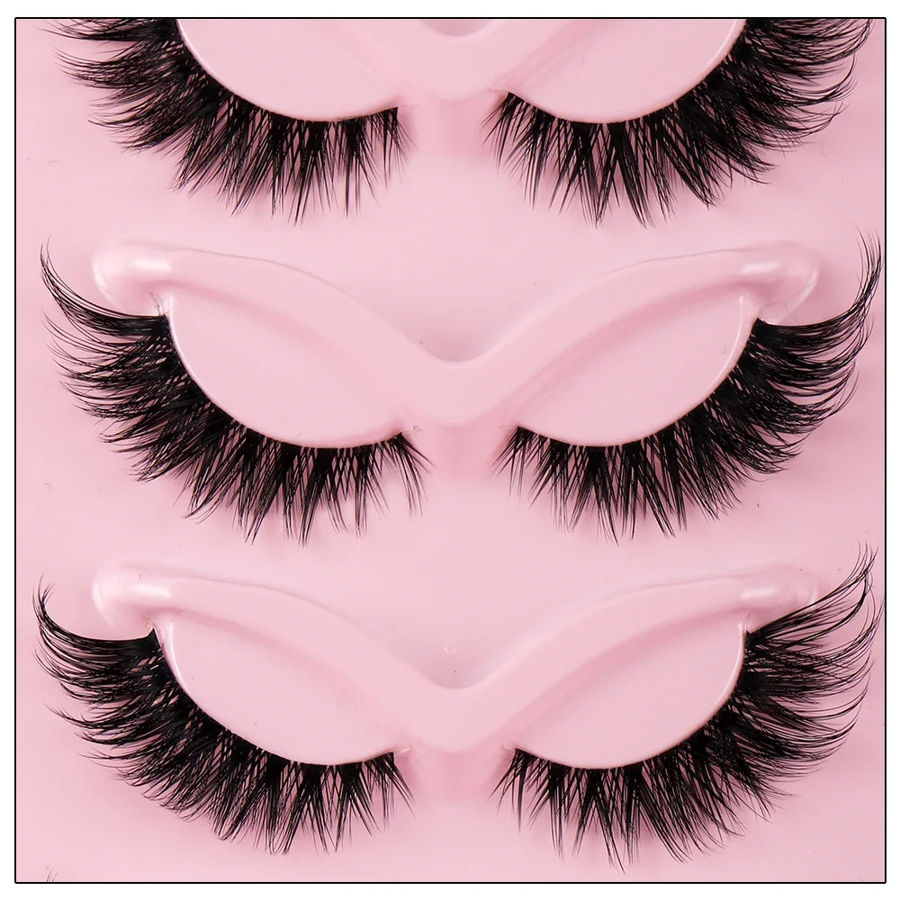 5 Pairs Cat Eye Lashes Fake Eyelashes Natural Long Manga Lashes Winged End Eye Elongated Eyelashes Fake Lashes Makeup