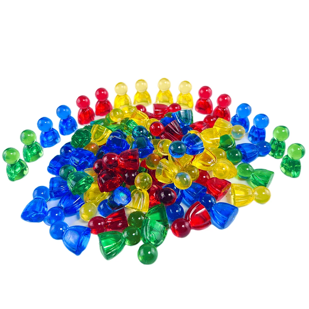 Pawn/ Chess 24mm Plastic Game Pieces for Board Game Accessories 4 Colors 10pcs