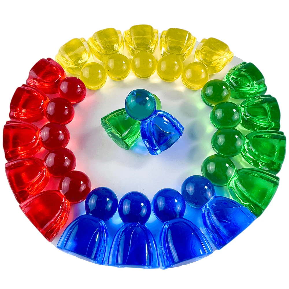 Pawn/ Chess 24mm Plastic Game Pieces for Board Game Accessories 4 Colors 10pcs