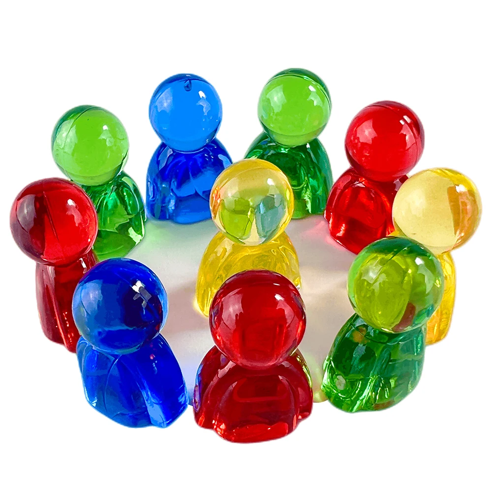 Pawn/ Chess 24mm Plastic Game Pieces for Board Game Accessories 4 Colors 10pcs