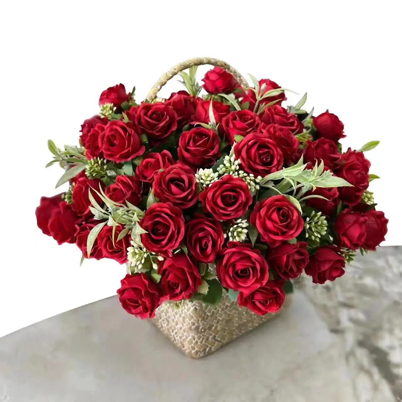 10 Heads Rose Bouquet Artificial Flowers Western Rose Wedding Decoration 6 Colors Peonies Fake Flowers Artificial Flowers
