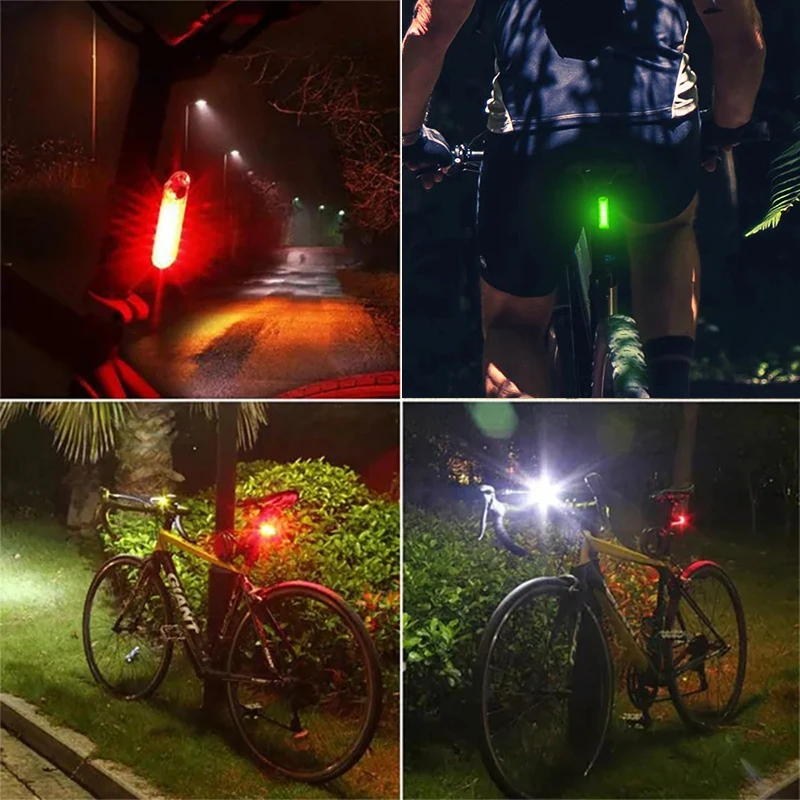 Rear Cycling Light Rechargeable Road Mountain Bike Taillight Waterproof LED Bicycle Tail Lamp Mini Lantern MTB Cycling Lighting