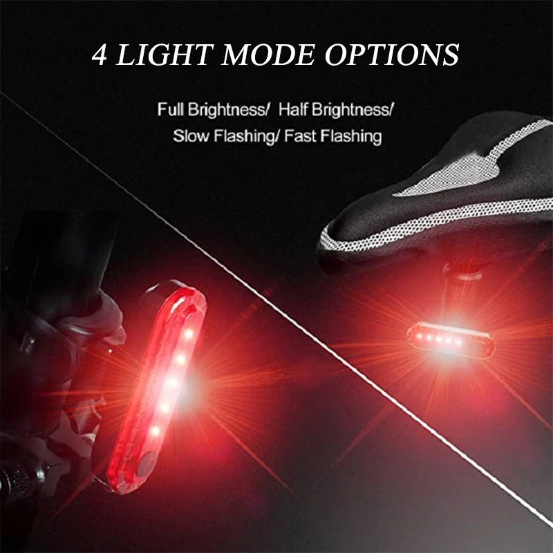 Rear Cycling Light Rechargeable Road Mountain Bike Taillight Waterproof LED Bicycle Tail Lamp Mini Lantern MTB Cycling Lighting
