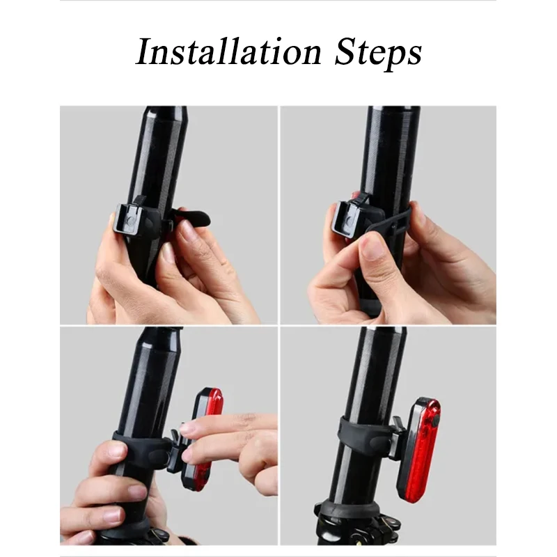 Rear Cycling Light Rechargeable Road Mountain Bike Taillight Waterproof LED Bicycle Tail Lamp Mini Lantern MTB Cycling Lighting